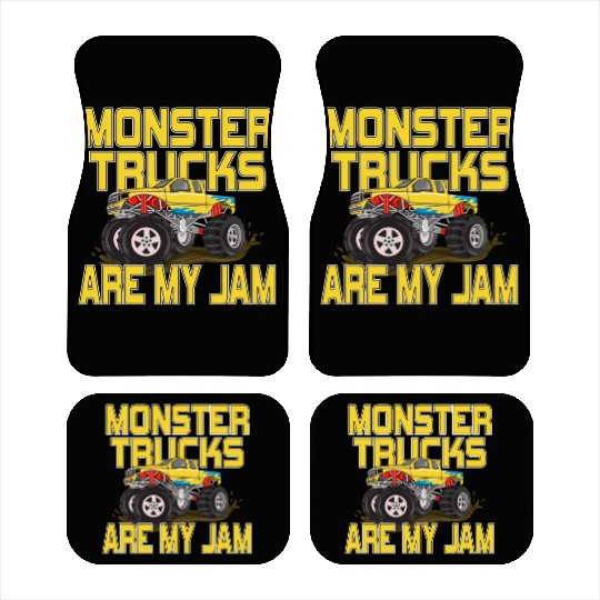 Monster Trucks Are My Jam Vintage Retro Car Mats