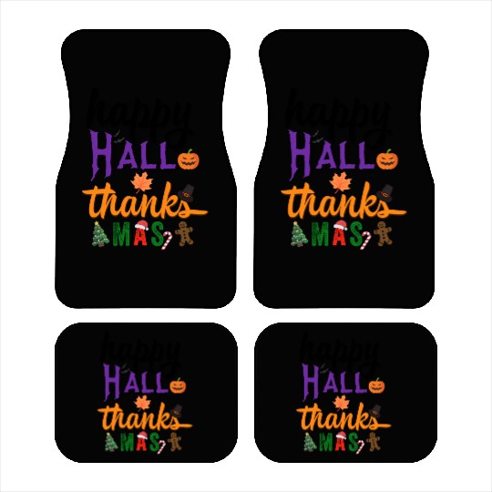 Happy Hallothanksmas Car Mats