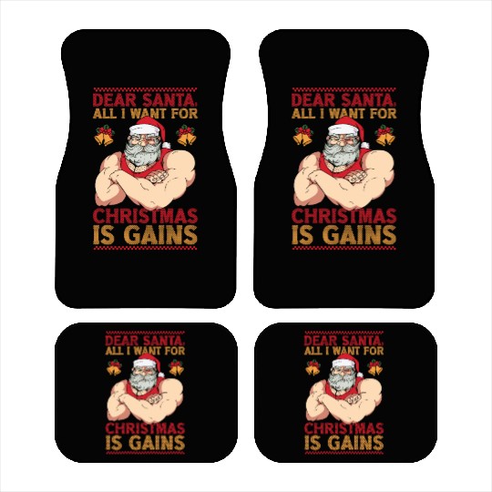 Dear Santa Christmas Gym Training Holiday Workout Car Mats
