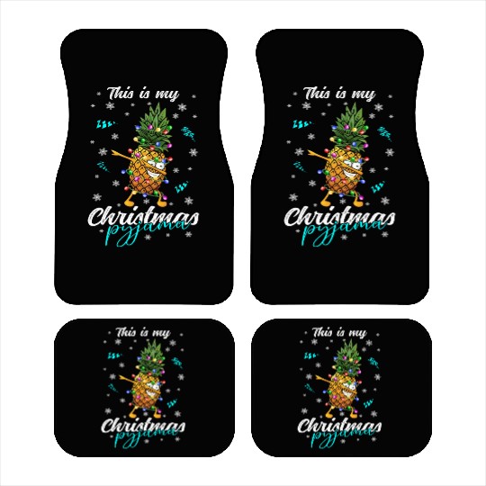 Winter Christmas Pyjama Pineapple Car Mats