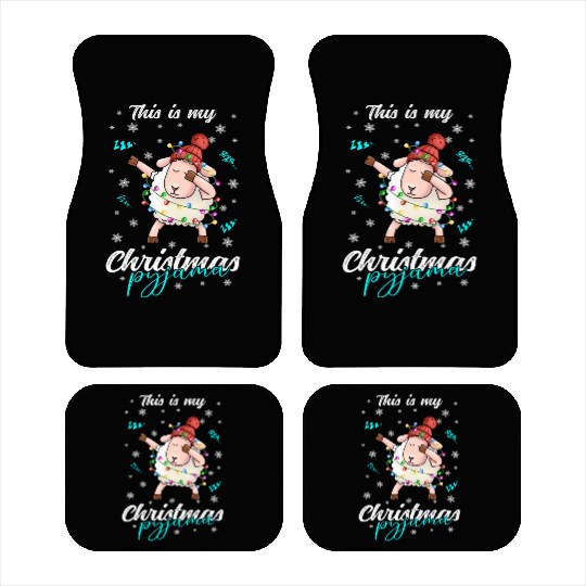 Winter Christmas Pyjama Sheep Car Mats