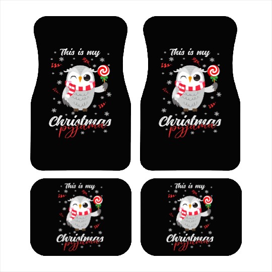 Winter Christmas Pyjama Owl Car Mats