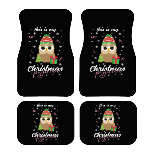 Winter Christmas Pyjama Owl Car Mats