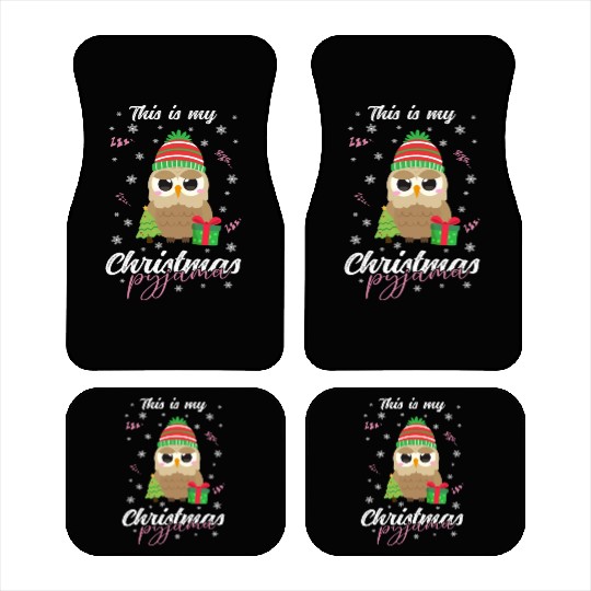 Winter Christmas Pyjama Owl Car Mats
