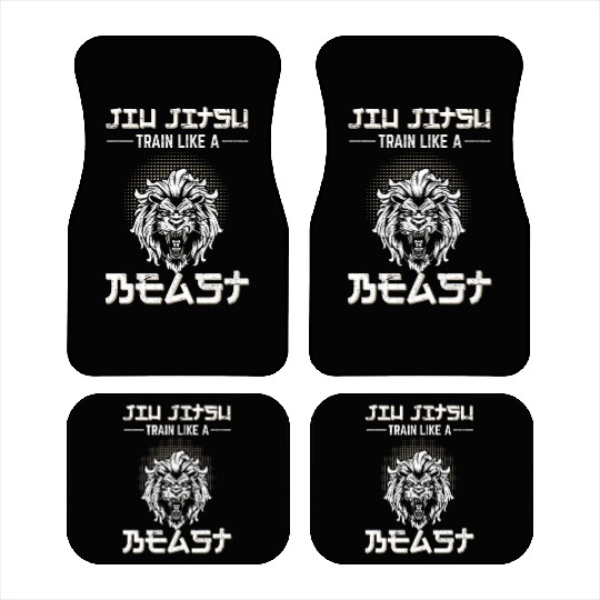 Train like a Beast Jiu Jitsu BJJ Grappling MMA Tra Car Mats