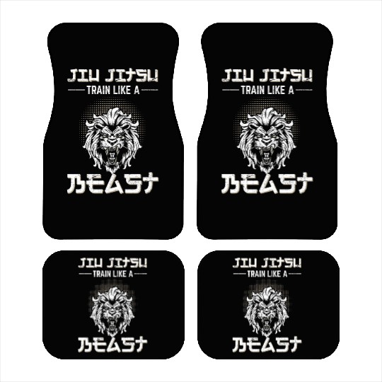 Train like a Beast Jiu Jitsu BJJ Grappling MMA Tra Car Mats