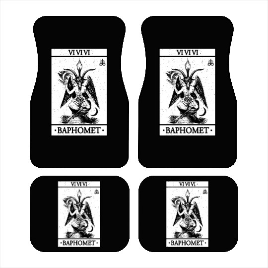 Baphomet Tarot Card Satanic Occult Car Mats