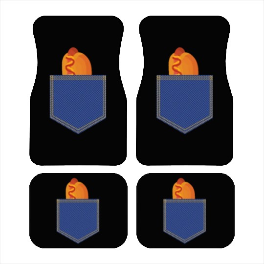 Cute Pocket Hotdog Love Funny Kawaii Meme Sweet Car Mats