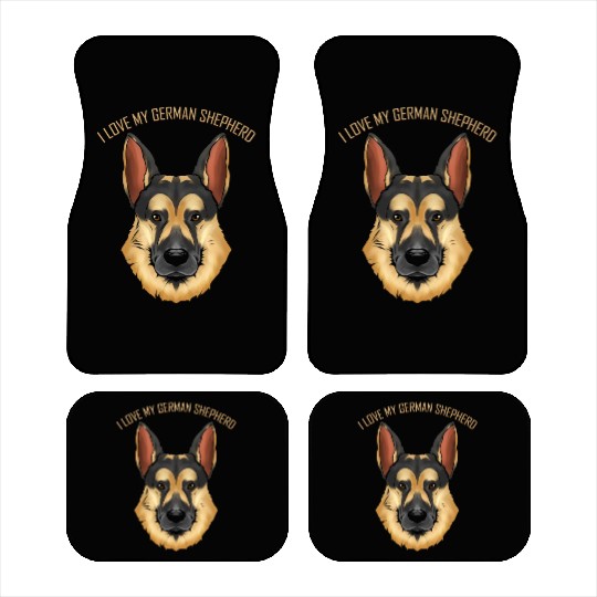Dog Lover - I Love My German Shepherd Car Mats