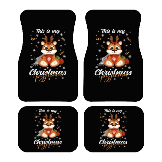 Winter Christmas Pyjama Tiger Car Mats