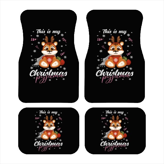 Winter Christmas Pyjama Tiger Car Mats