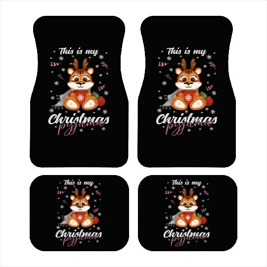 Winter Christmas Pyjama Tiger Car Mats