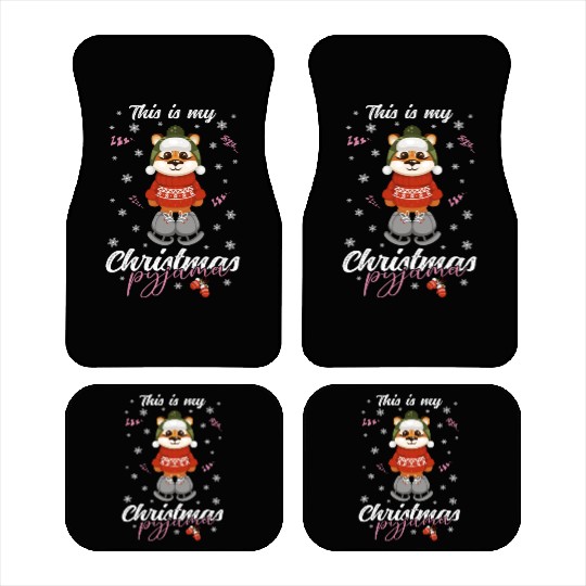 Winter Christmas Pyjama Tiger Car Mats