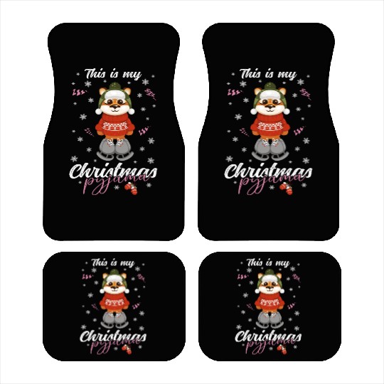 Winter Christmas Pyjama Tiger Car Mats
