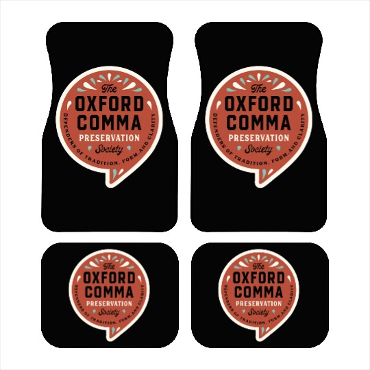 The Oxford Comma Preservation Society Car Mats