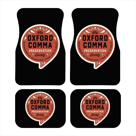 The Oxford Comma Preservation Society Car Mats