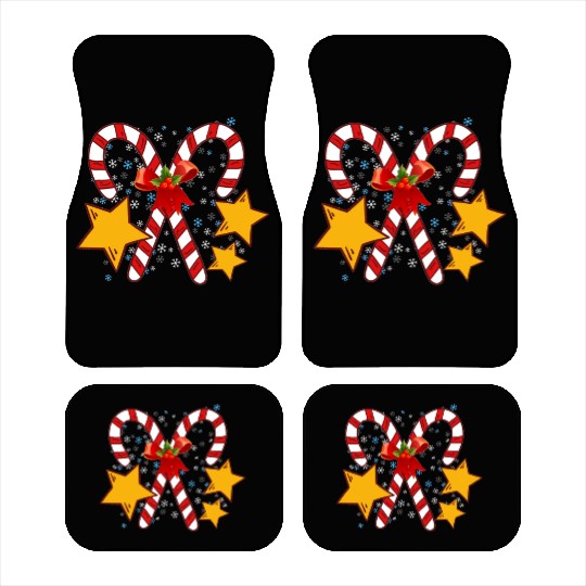 Christmas candy cane for holidays Car Mats