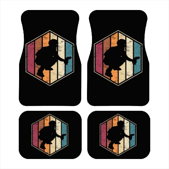 Vintage Baseball Catchers Baseball Catcher Softbal Car Mats