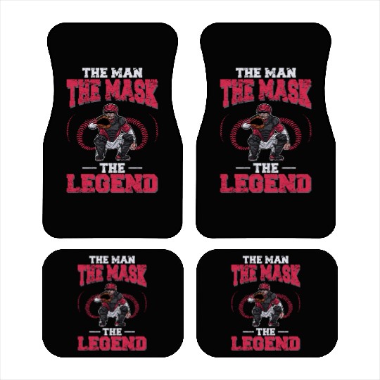 Baseball Catcher The Man The Mask The Legend Baseb Car Mats