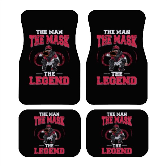 Baseball Catcher The Man The Mask The Legend Baseb Car Mats