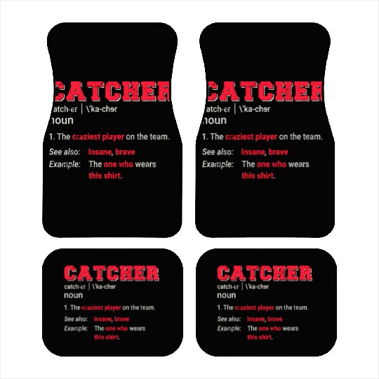 Baseball Catcher Softball Catcher Player Funny Def Car Mats