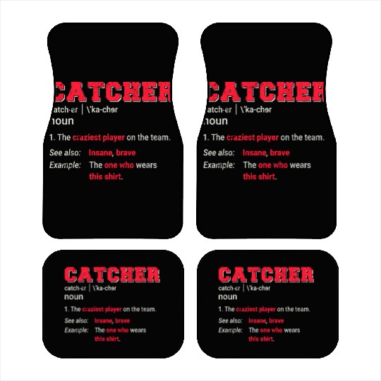 Baseball Catcher Softball Catcher Player Funny Def Car Mats