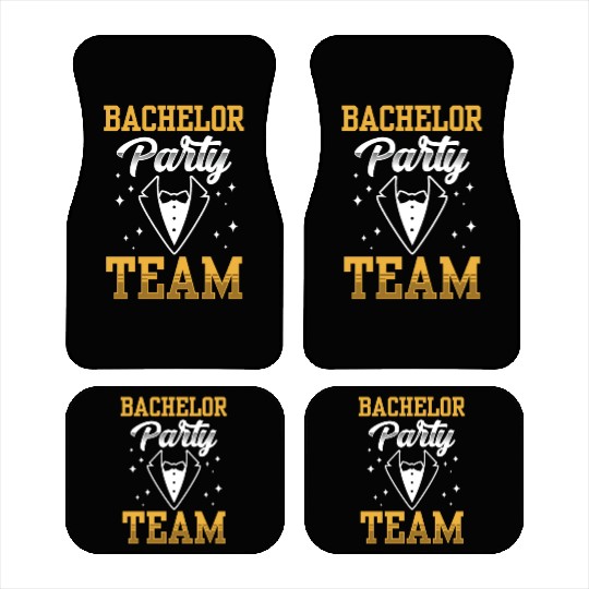 Bachelor Party Team Bride Groom Car Mats