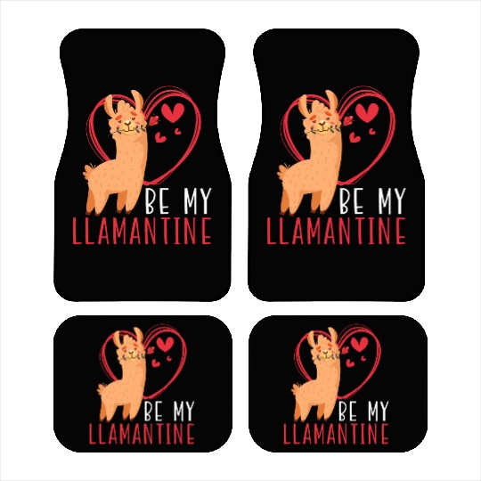 Valentines Day Hearts Day Cupid Love Llama Lover Car Mats