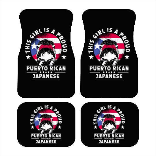 Puerto Rico Flag Japan Grown Women Girl Car Mats
