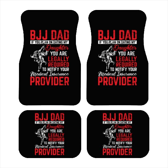 BJJ Dad Protector Funny Brazilian Jiu Jitsu Father Car Mats