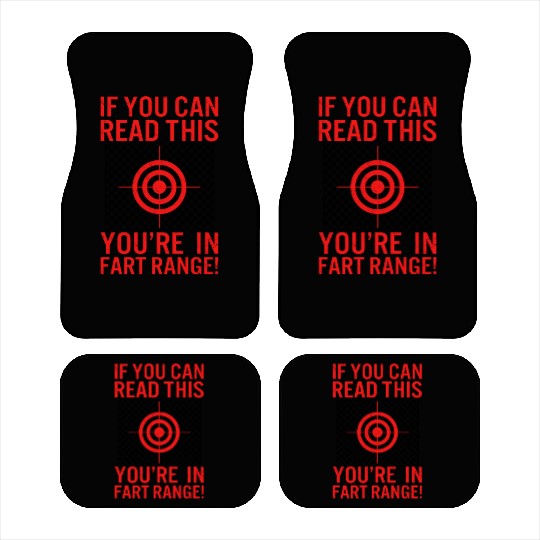 Halloween Car Mats, You're In Fart Range Bullseye