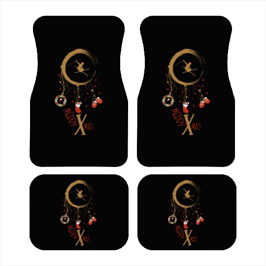 Winter dreamcatcher Christmas Skiing Car Mats