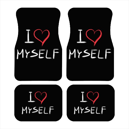 i love me heart text Car Mats