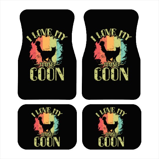 I Love my Maine Cat Pet Male Cat Car Mats