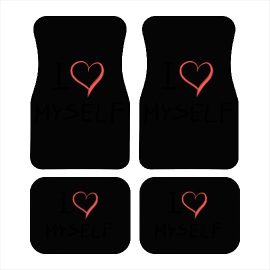 i love me heart text Car Mats