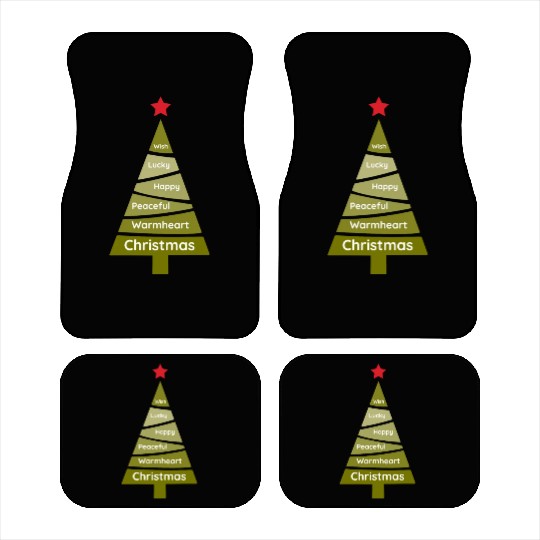 Minimalist Lime Green Christmas Pine Car Mats