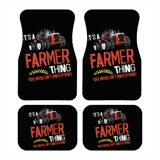 Farming Farmer Vintage Tractor Car Mats
