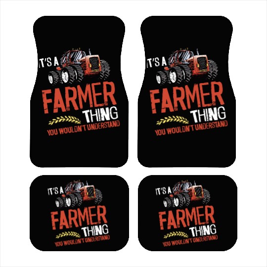 Farming Farmer Vintage Tractor Car Mats
