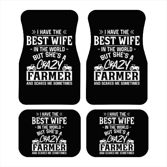 Farming Farmer Wife Vintage Car Mats