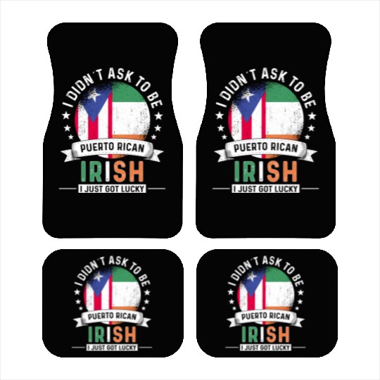 Puerto Rico Flag Ireland Grown Got Lucky Car Mats