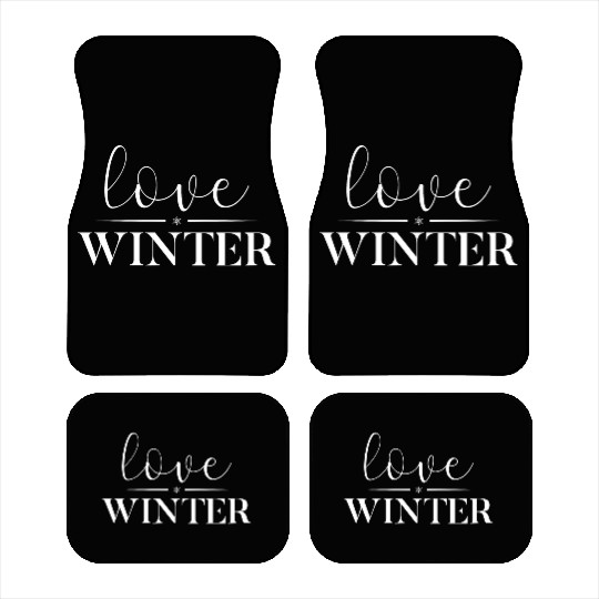 I Love Winter, Snow, Cold And Snowman Car Mats