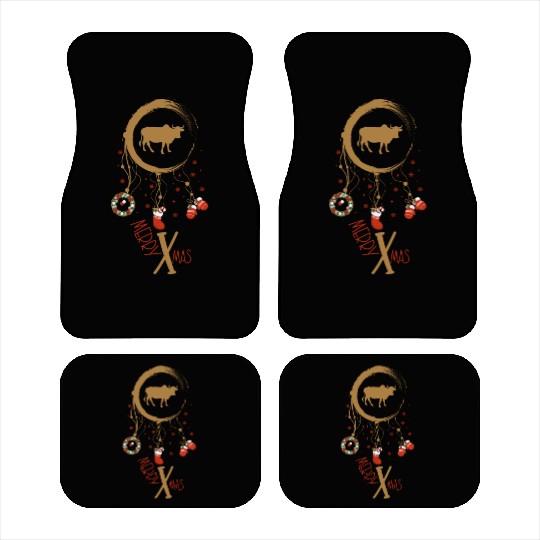 Winter dreamcatcher Christmas Bull Car Mats