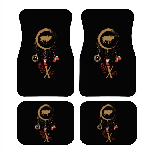 Winter dreamcatcher Christmas Bull Car Mats