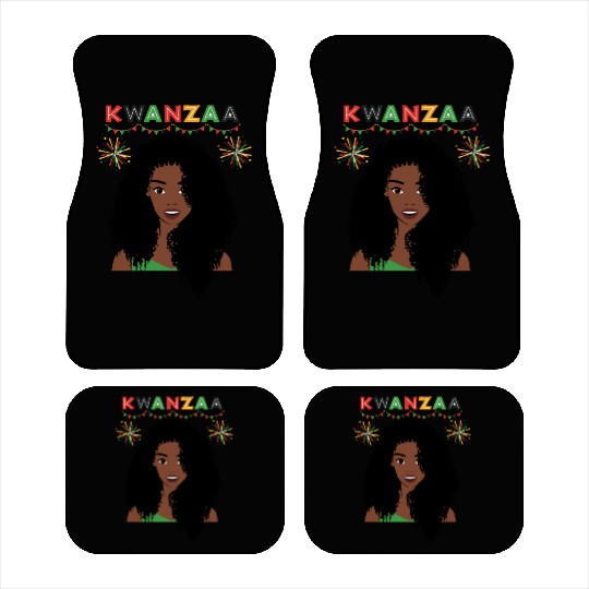Happy Kwanzaa African Pride Black Woman Car Mats
