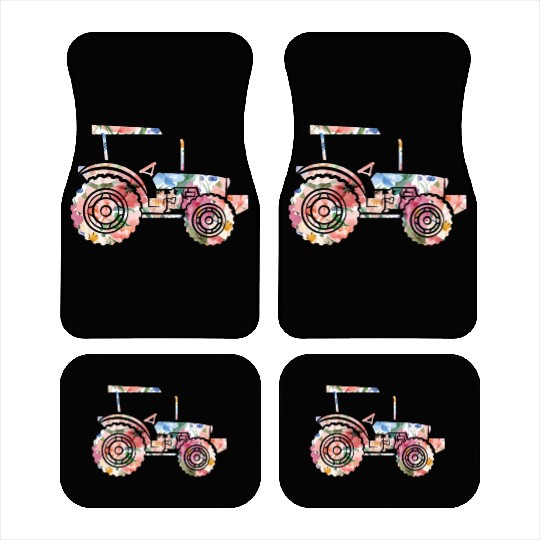 Farming Farmer Flower Floral Car Mats