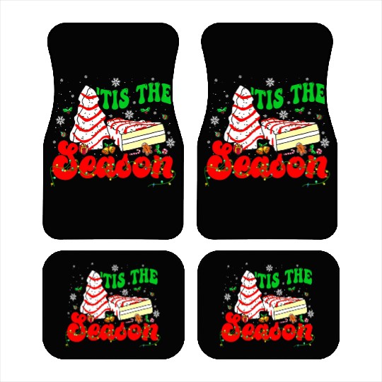 Tis' The Season Christmas Tree Cakes Debbie Groovy Car Mats