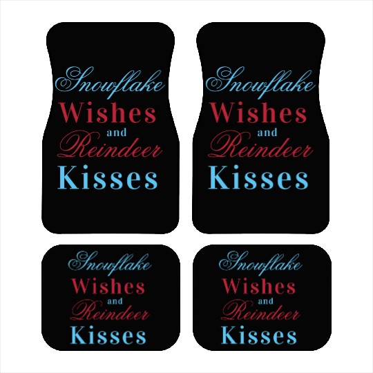 winter kisses snowflake wishes Car Mats