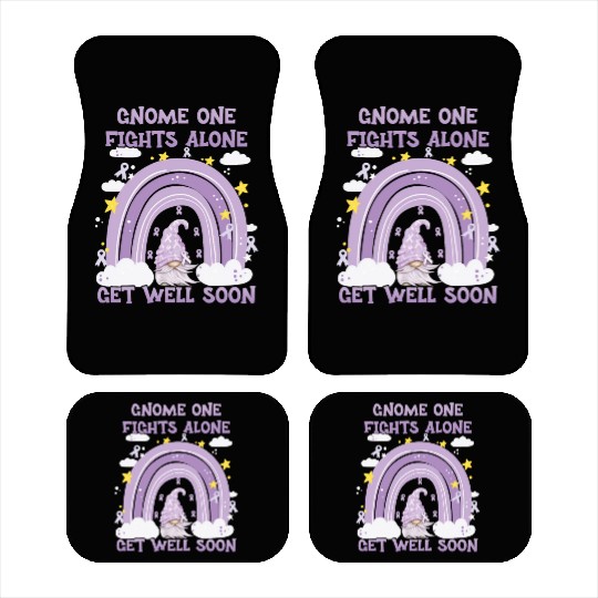 Gnome One Fights Alone Lavender | Fight The Cancer Car Mats