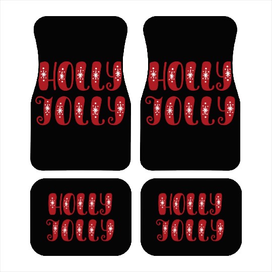 Holly Jolly in christmas Car Mats