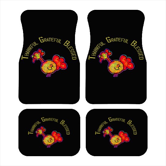 Thankful grateful blessed leopard Car Mats